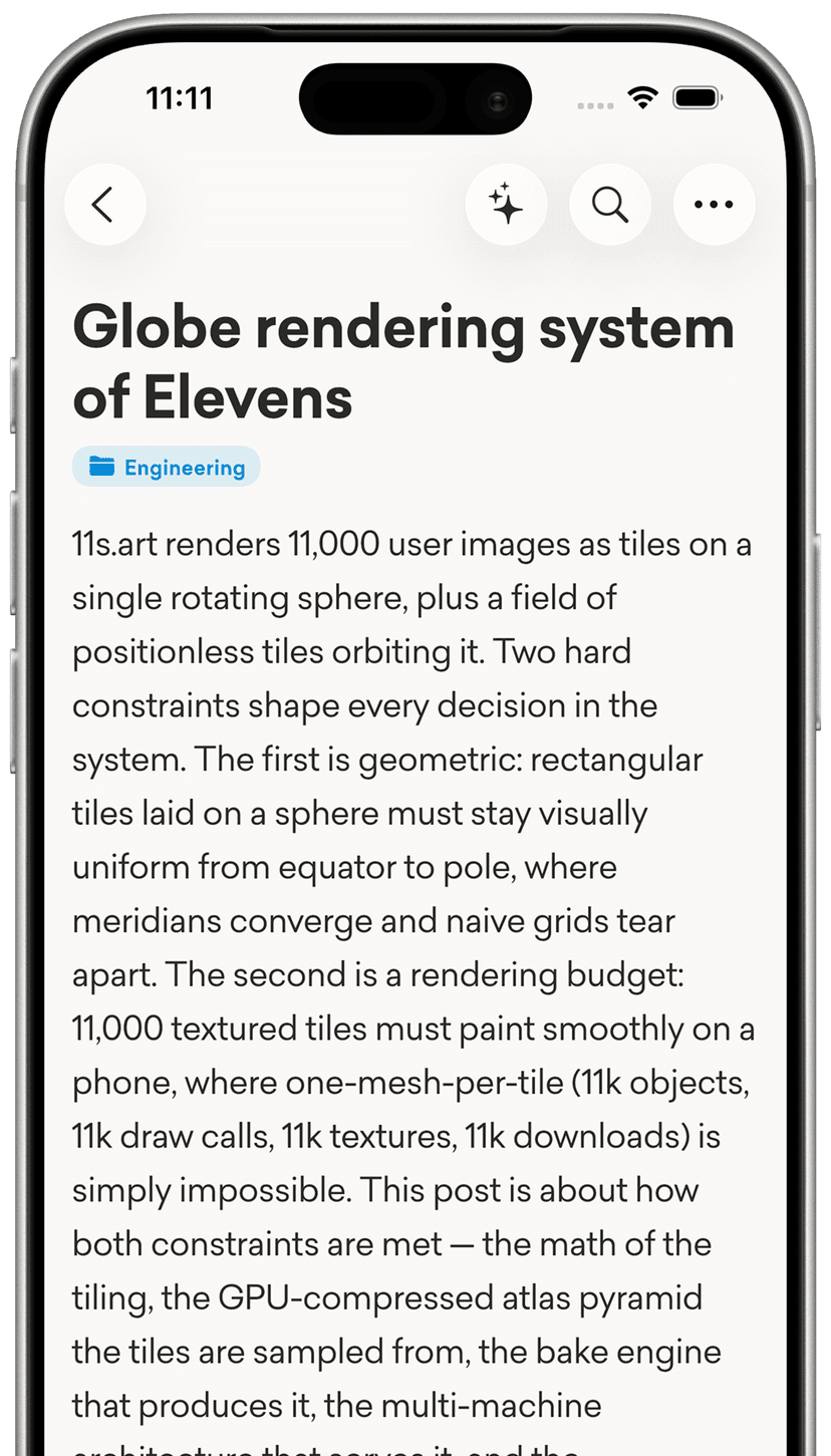 Reeed clean reading view on iOS