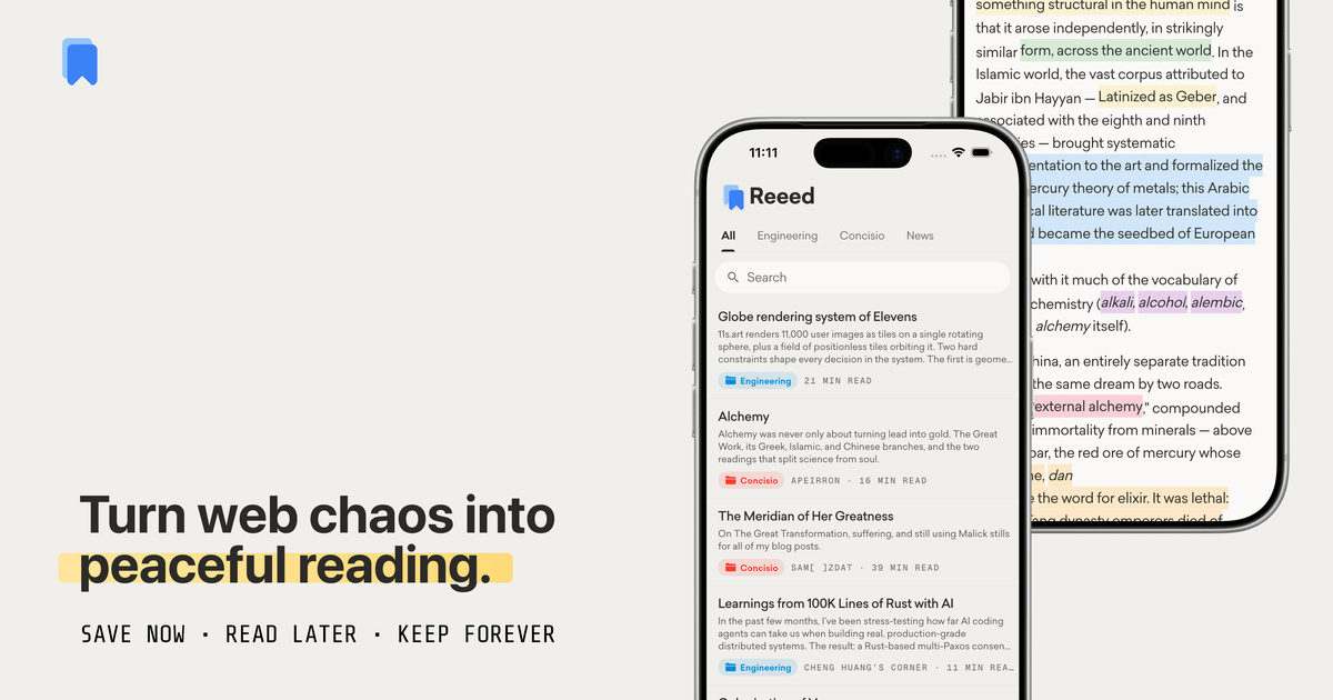 Sharp Reeed Reeed — Save Anything, Read It Later